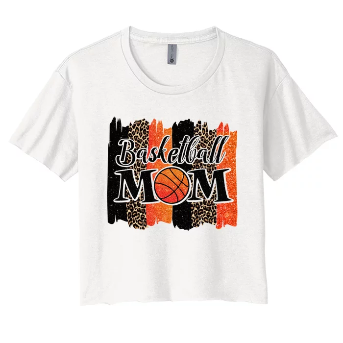 Basketball Mom Basketball Women's Crop Top Tee