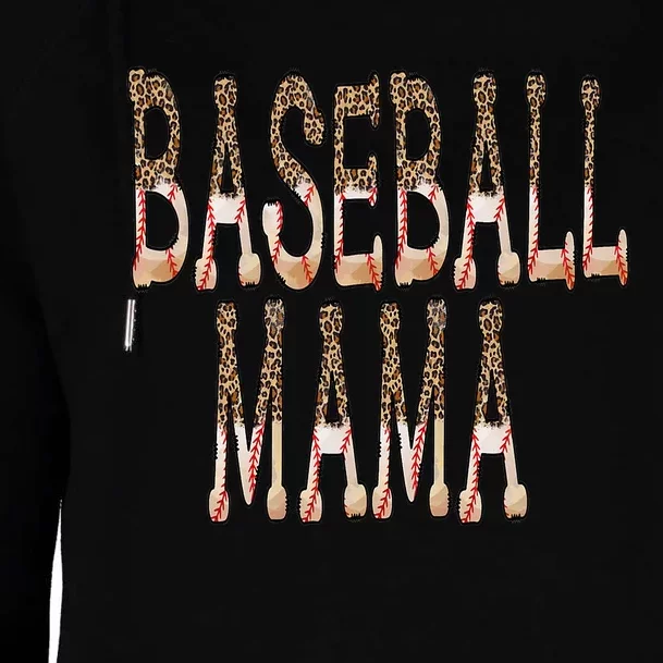 Baseball Mama ball wee high school college Womens Funnel Neck Pullover Hood