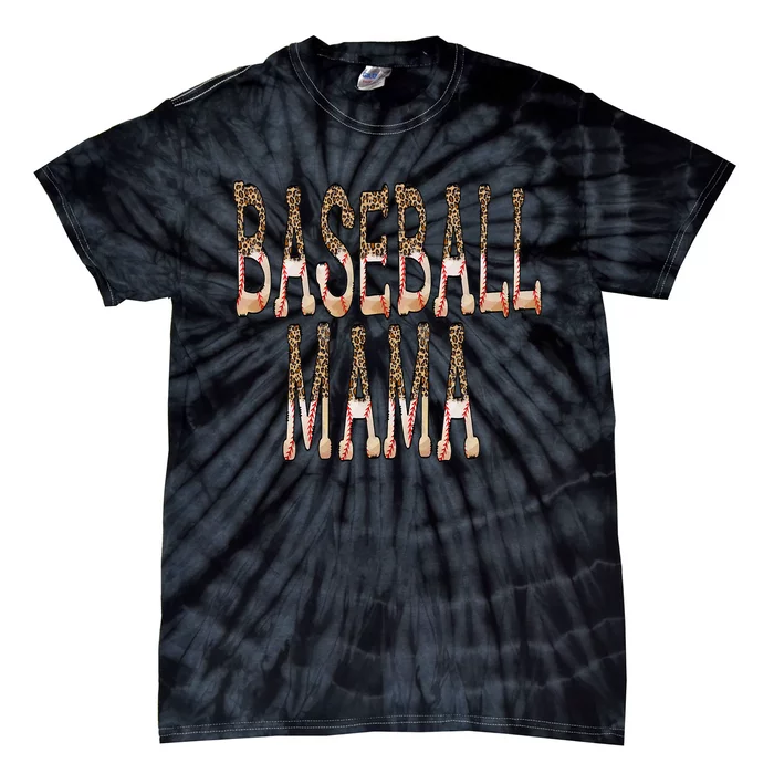 Baseball Mama ball wee high school college Tie-Dye T-Shirt