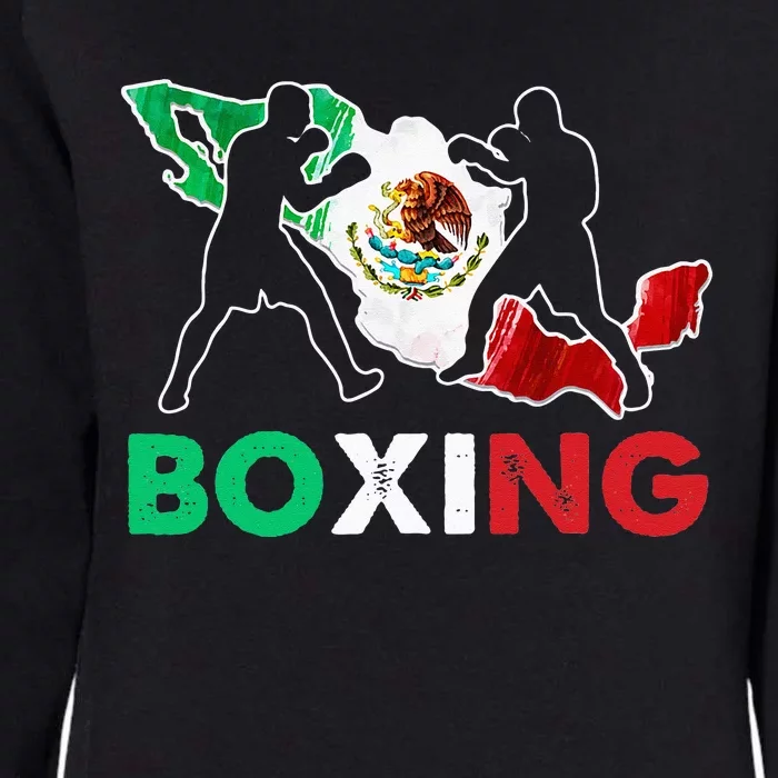 Boxing Mexican Boxers Mexico Flag Womens California Wash Sweatshirt