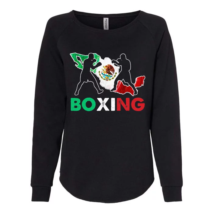 Boxing Mexican Boxers Mexico Flag Womens California Wash Sweatshirt