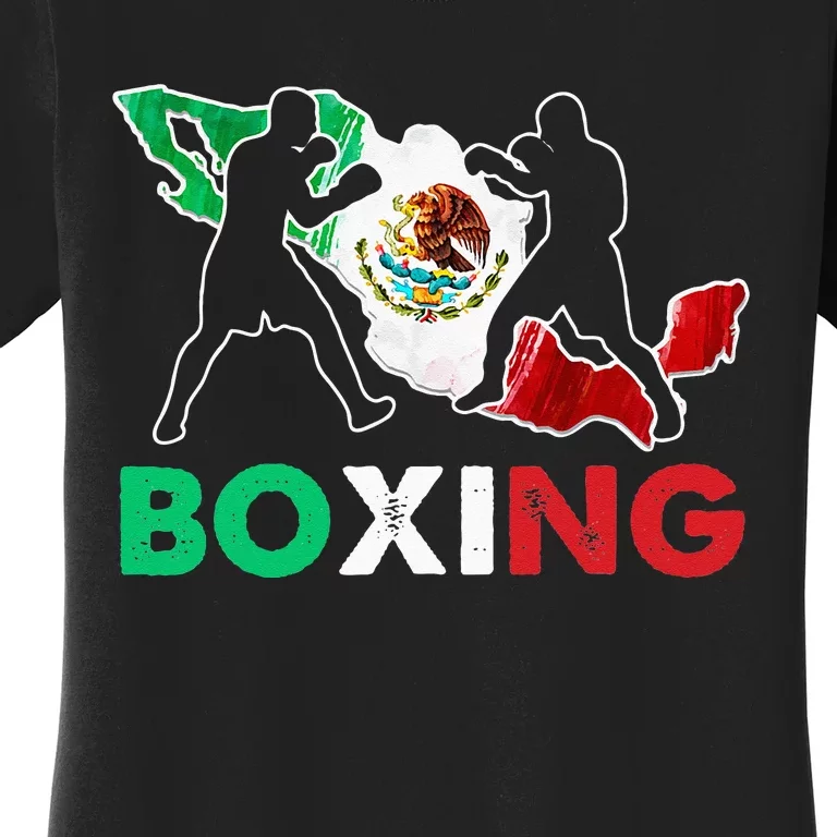 Boxing Mexican Boxers Mexico Flag Women's T-Shirt