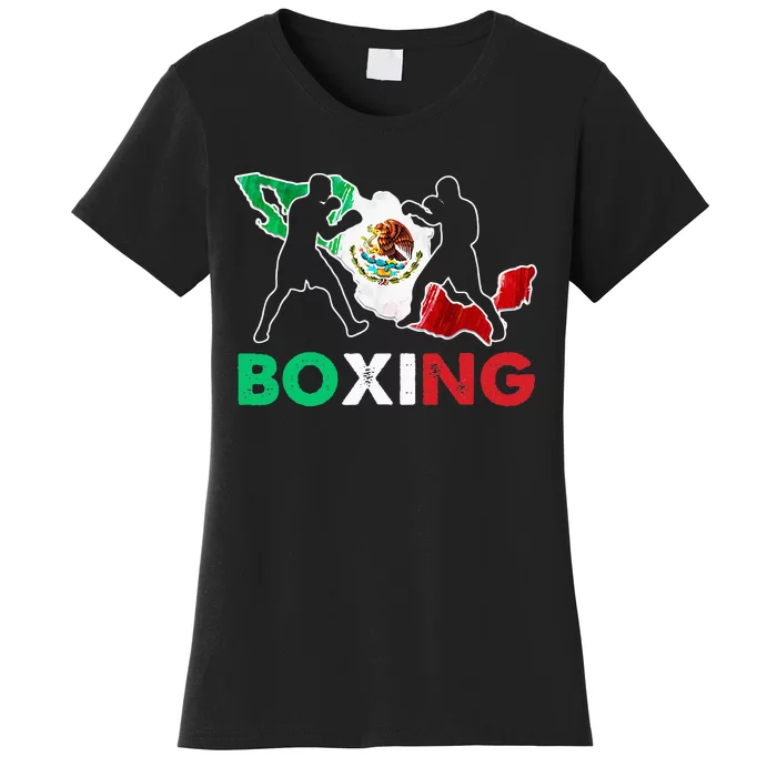 Boxing Mexican Boxers Mexico Flag Women's T-Shirt