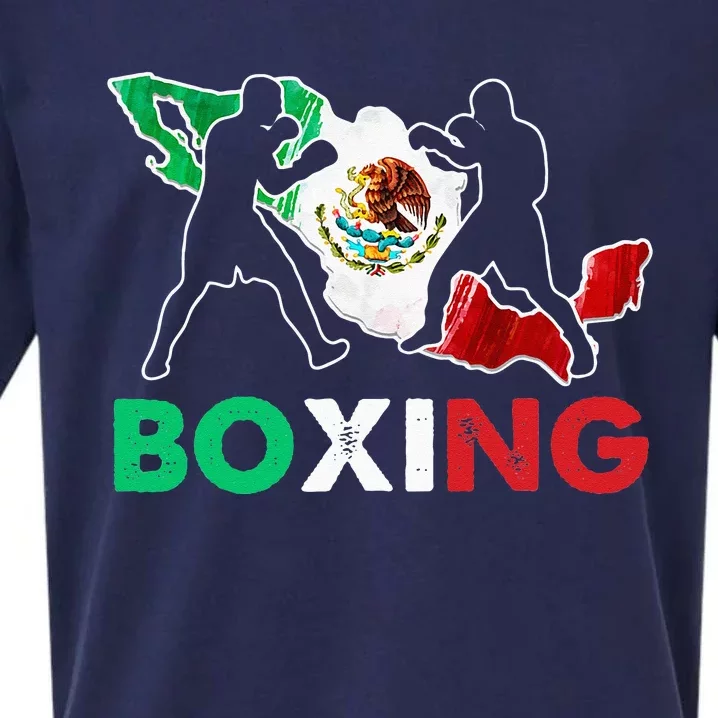 Boxing Mexican Boxers Mexico Flag Sueded Cloud Jersey T-Shirt