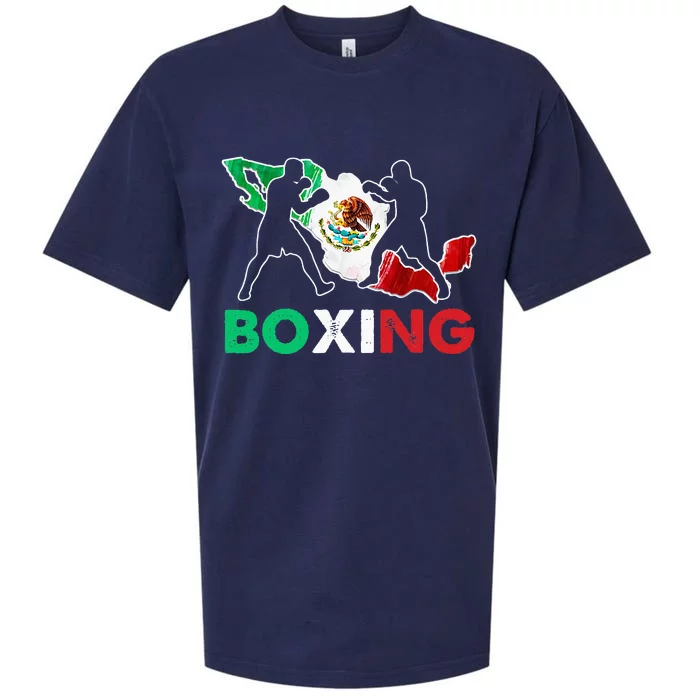 Boxing Mexican Boxers Mexico Flag Sueded Cloud Jersey T-Shirt