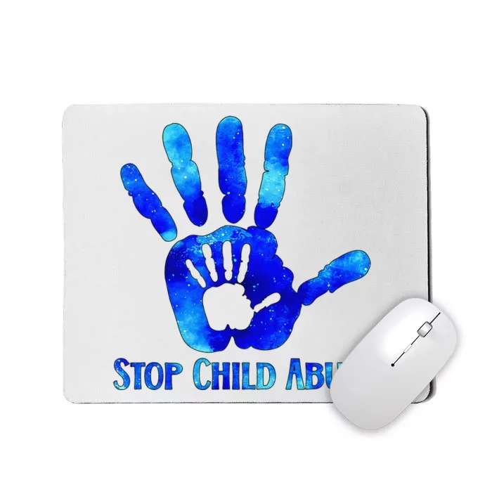 Blue Messy Bun Black  Child Abuse Prevention Awareness Mousepad