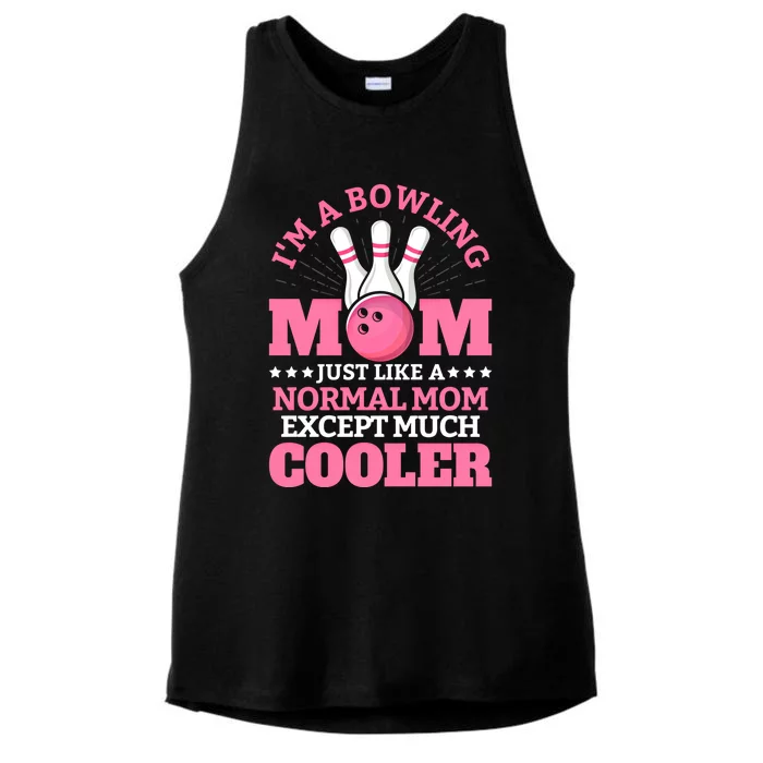 Bowling Mom Bowler Funny Gift Bowling Team Novelty Gift Ladies Tri-Blend Wicking Tank