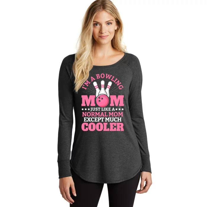 Bowling Mom Bowler Funny Gift Bowling Team Novelty Gift Women's Perfect Tri Tunic Long Sleeve Shirt