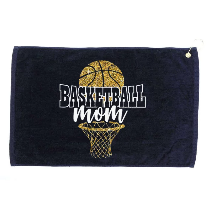 Basketball Mom Basket Hoop Grommeted Golf Towel