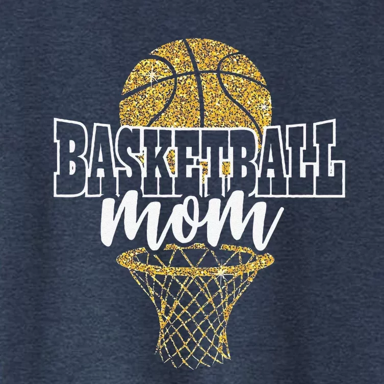 Basketball Mom Basket Hoop Women's Crop Top Tee