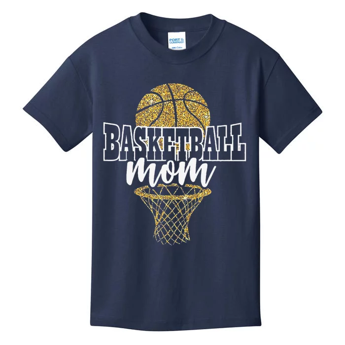 Basketball Mom Basket Hoop Kids T-Shirt