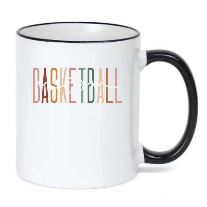 Basketball Mom Basketball Mama Cute Mom Life Basketball Black Color Changing Mug