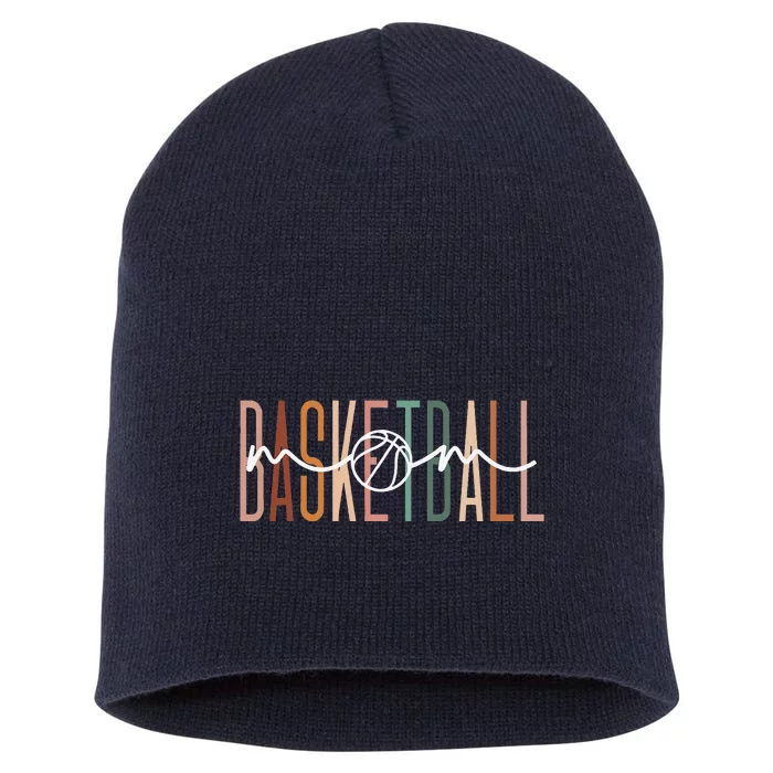 Basketball Mom Basketball Mama Cute Mom Life Basketball Short Acrylic Beanie