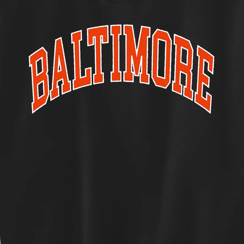 Baltimore Maryland Kids Sweatshirt