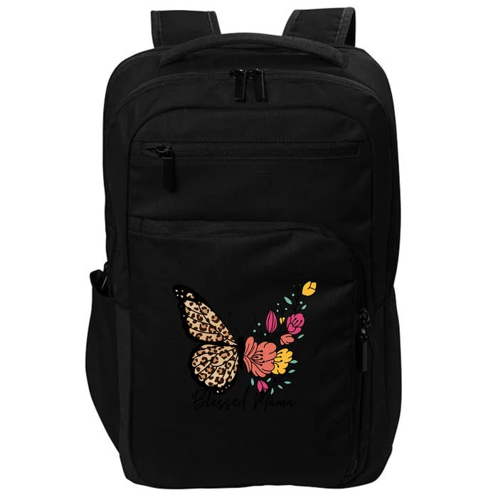 Blessed Mama Butterfly Floral Gift For Mother's Day Impact Tech Backpack