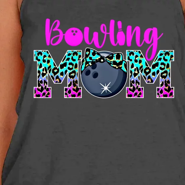 Bowling Mom Bowling Mama Of A Bowler Mother Funny Gift Women's Knotted Racerback Tank