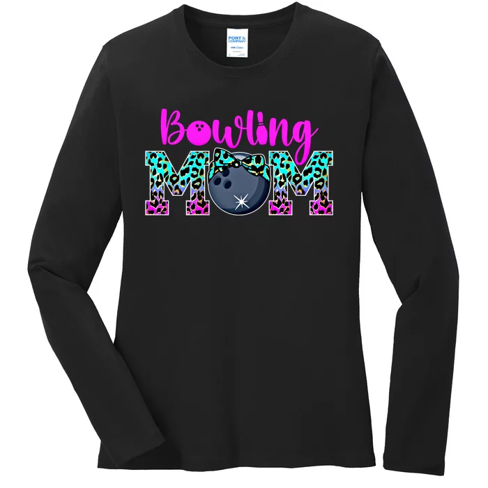 Bowling Mom Bowling Mama Of A Bowler Mother Funny Gift Ladies Long Sleeve Shirt