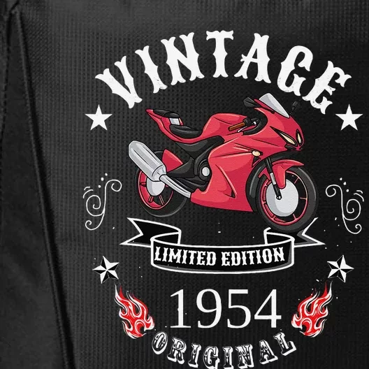 Birthday Man Biker 1954 Gift Motorcycle Red Superbike City Backpack