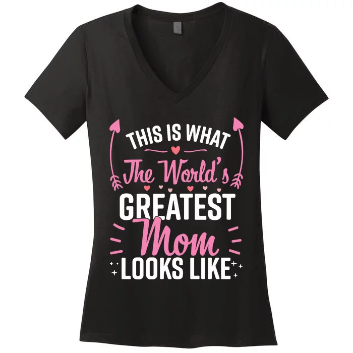 Best Mom Best Mother Women's V-Neck T-Shirt