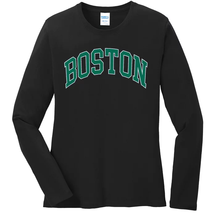 Boston Massachusetts Ladies Long Sleeve Shirt