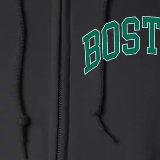 Boston Massachusetts Full Zip Hoodie