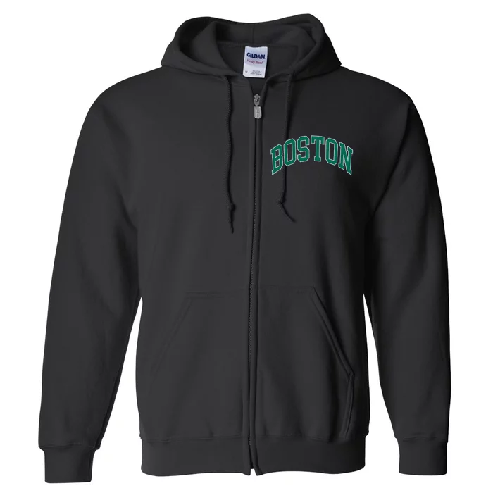 Boston Massachusetts Full Zip Hoodie