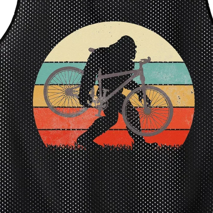 Bigfoot Mountain Bike Funny MTB Biking Cycling Sasquatch Men Mesh Reversible Basketball Jersey Tank