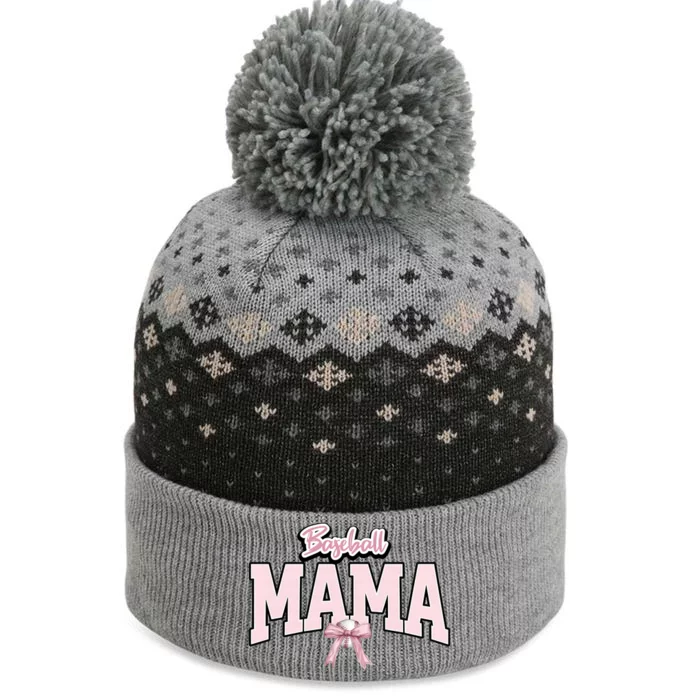 Baseball Mama Baseball Lover Team Family The Baniff Cuffed Pom Beanie