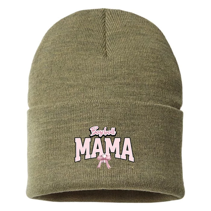 Baseball Mama Baseball Lover Team Family Sustainable Knit Beanie