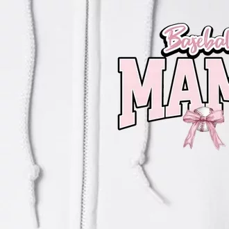 Baseball Mama Baseball Lover Team Family Full Zip Hoodie