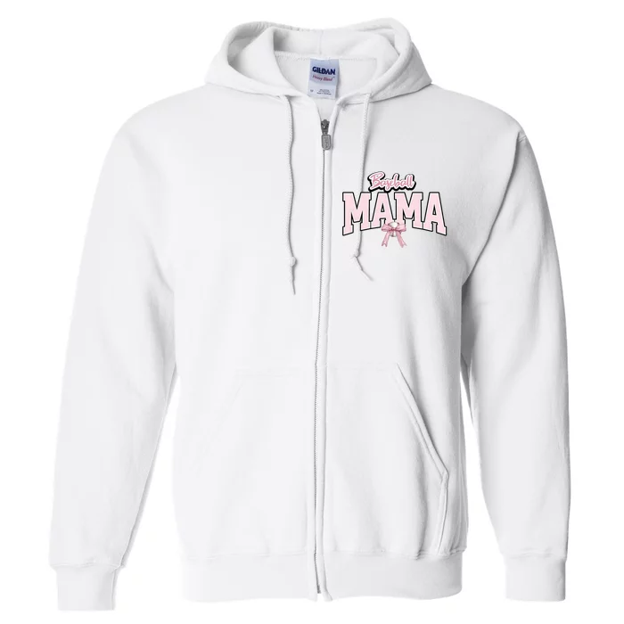 Baseball Mama Baseball Lover Team Family Full Zip Hoodie