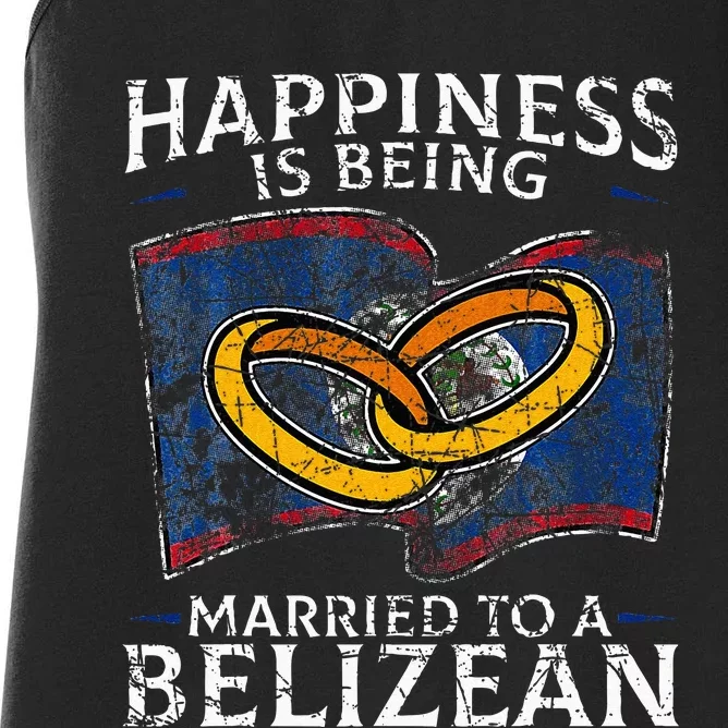 Belizean Marriage Belize Married Flag Wedded Culture Women's Racerback Tank