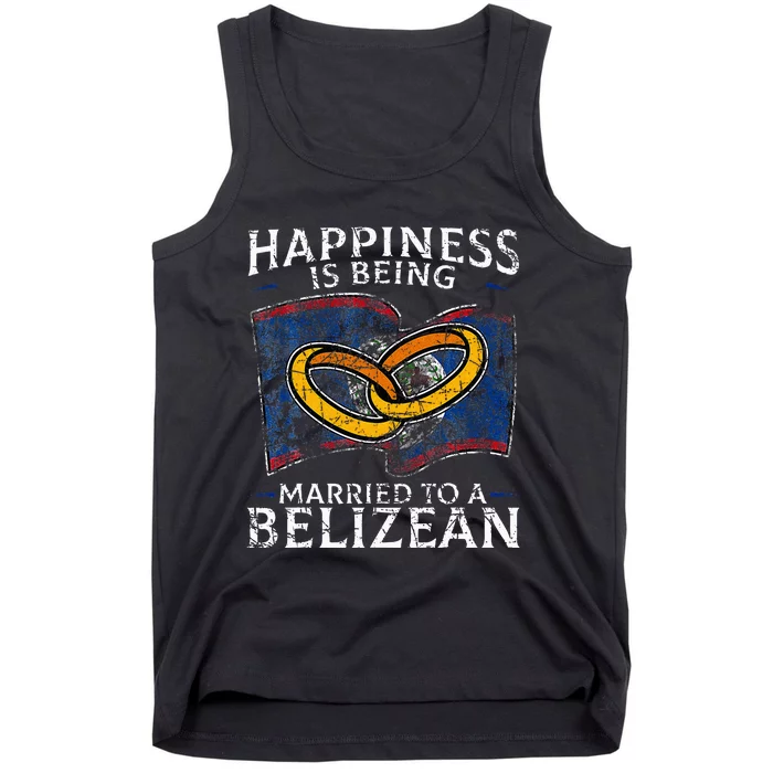 Belizean Marriage Belize Married Flag Wedded Culture Tank Top