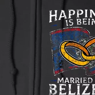 Belizean Marriage Belize Married Flag Wedded Culture Full Zip Hoodie