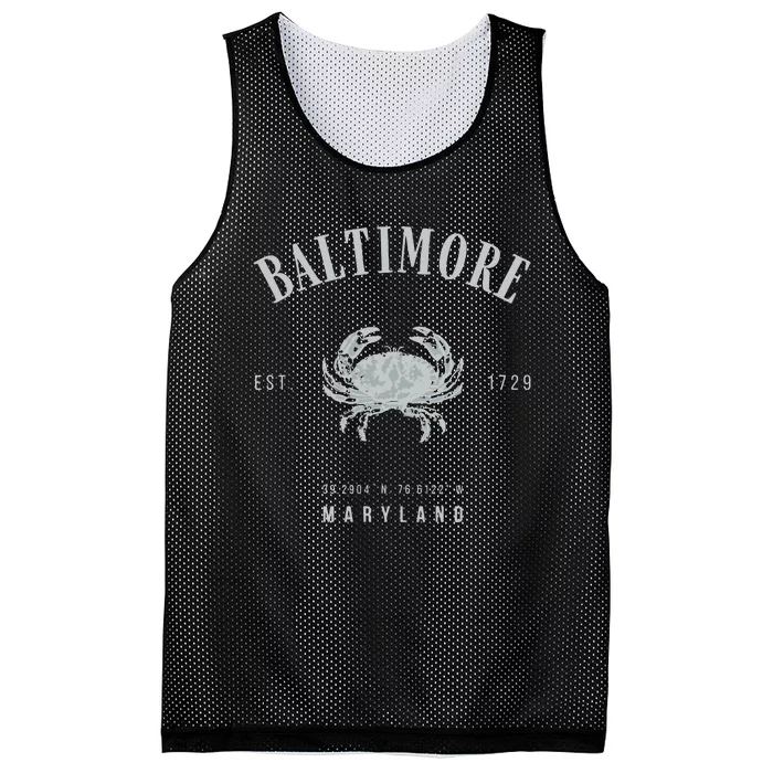 Baltimore Maryland Mesh Reversible Basketball Jersey Tank