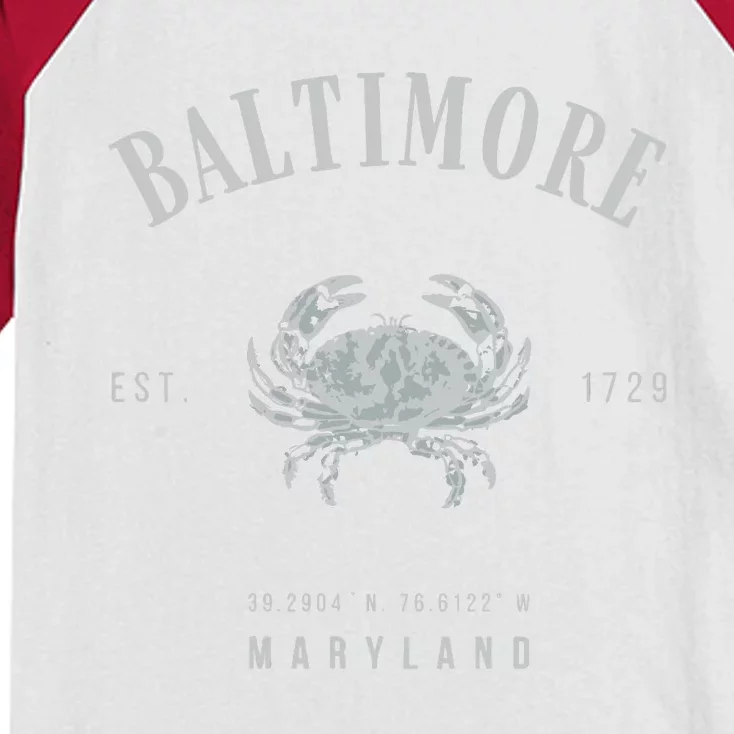 Baltimore Maryland Kids Colorblock Raglan Jersey