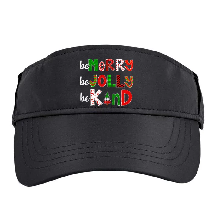 Be Merry Be Jolly Be Kind Merry Christmas Teacher Xmas Pjs Adult Drive Performance Visor