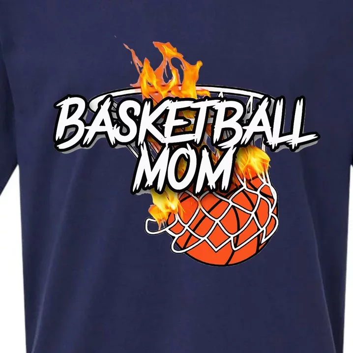 Basketball Mom Basketball Gear Lit On Fire Basketball Sueded Cloud Jersey T-Shirt