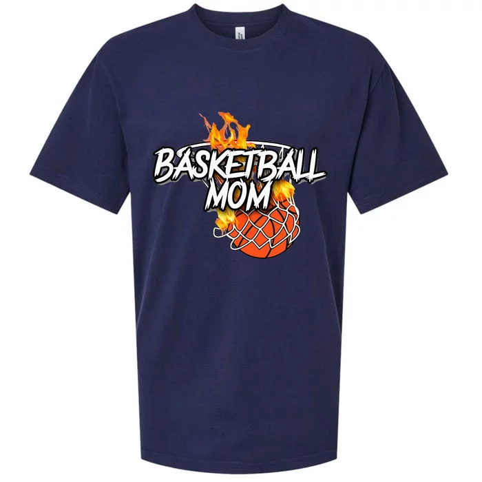 Basketball Mom Basketball Gear Lit On Fire Basketball Sueded Cloud Jersey T-Shirt