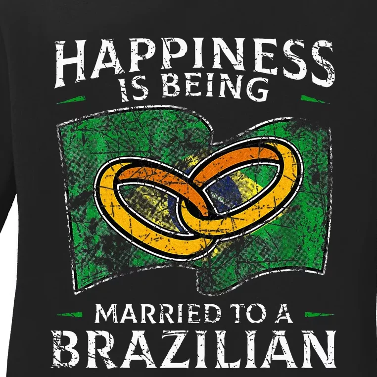 Brazilian Marriage Brazil Married Flag Wedded Culture Ladies Long Sleeve Shirt