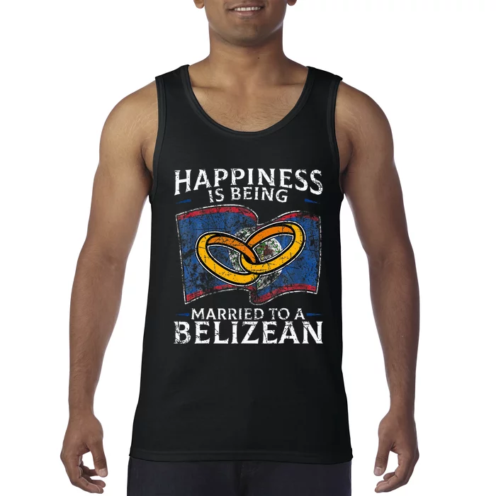 Belizean Marriage Belize Married Flag Wedded Culture Tank Top