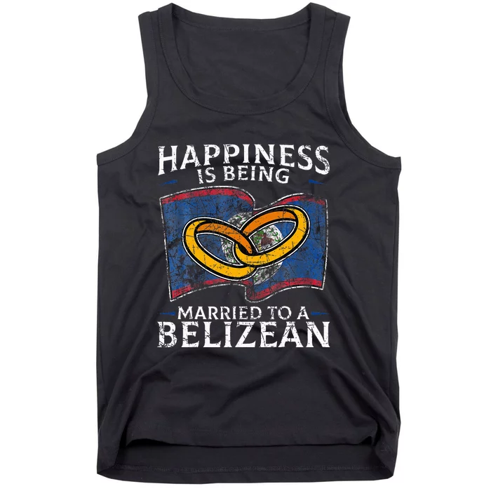 Belizean Marriage Belize Married Flag Wedded Culture Tank Top