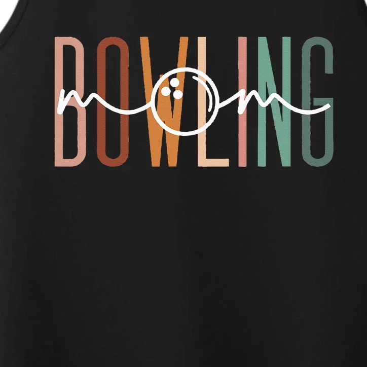 Bowling Mom Bowling Mama Cute Mom Life Bowling Performance Tank