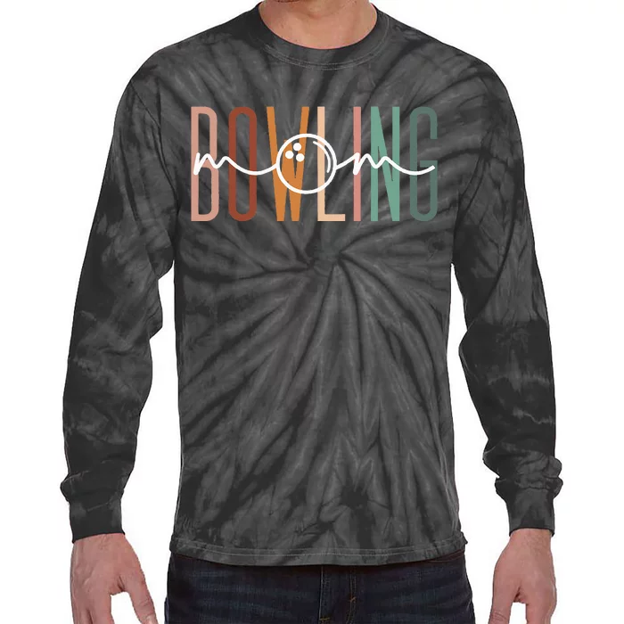 Bowling Mom Bowling Mama Cute Mom Life Bowling Tie-Dye Long Sleeve Shirt