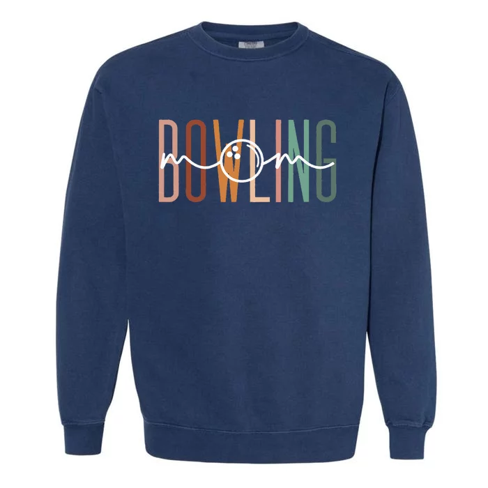 Bowling Mom Bowling Mama Cute Mom Life Bowling Garment-Dyed Sweatshirt