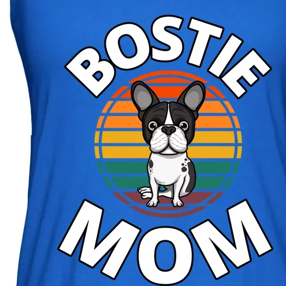 Bostie Mom Boston Terrier Dog Mother Puppy Lover Dogs Doggie Gift Ladies Essential Flowy Tank