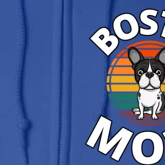 Bostie Mom Boston Terrier Dog Mother Puppy Lover Dogs Doggie Gift Full Zip Hoodie