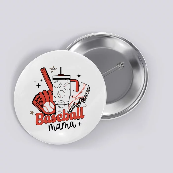 Baseball Mama Button