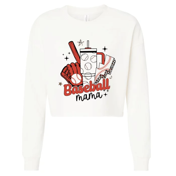 Baseball Mama Cropped Pullover Crew