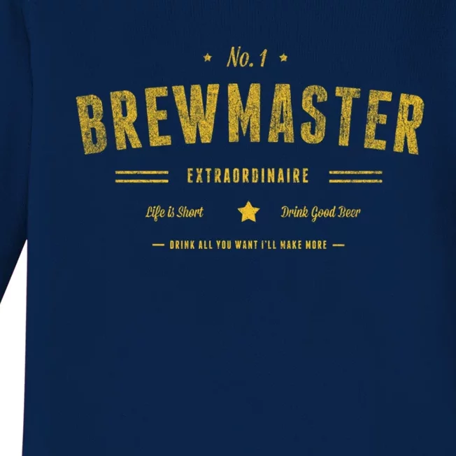 Brew Master Beer Brewing Homebrew Gift For Brewer Brewmaster Great Gift Baby Long Sleeve Bodysuit